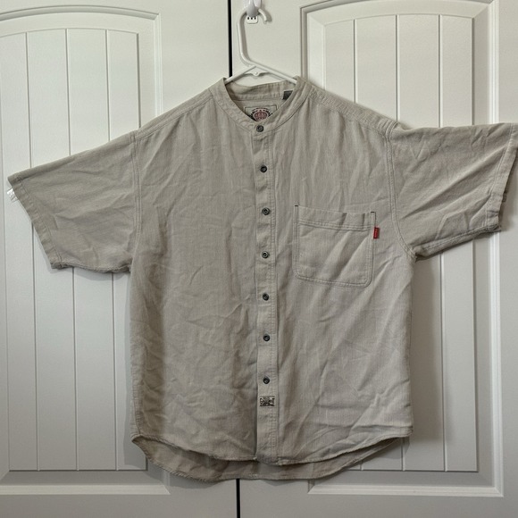 Vintage Bugle‎ Boy Gold Crest Men's Corduroy Tan XL Button Down 90's - Picture 1 of 10